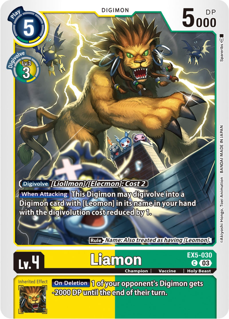 leomon digimon card (X Antibody) - BT9-050 C 027 figure Tamers "leomon" support pt 3