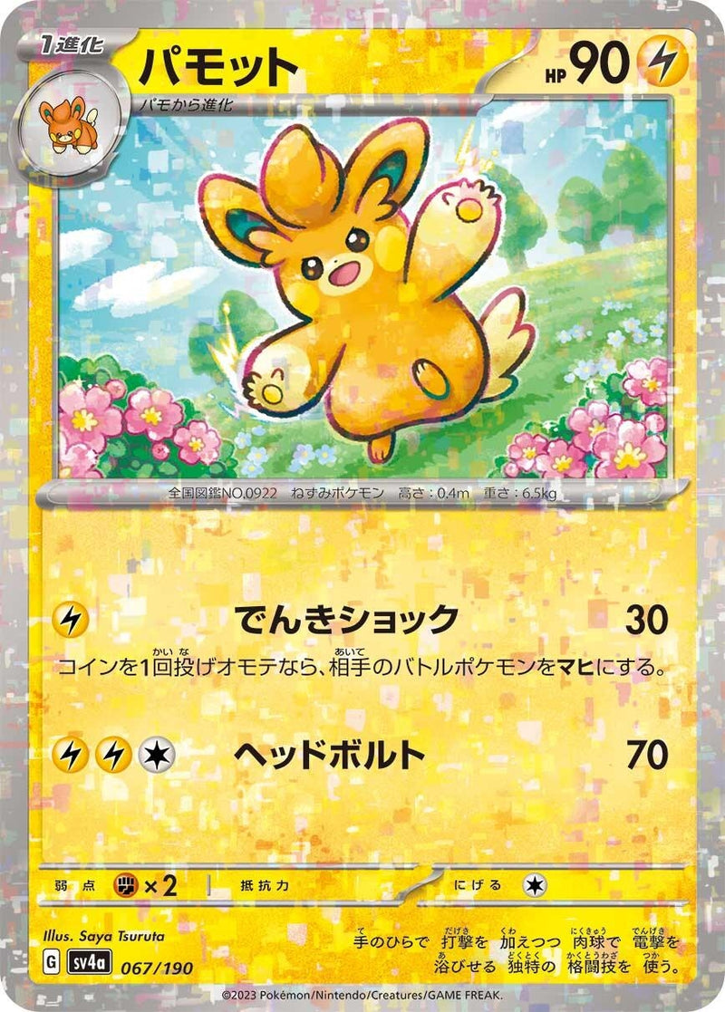 Image for Pawmo - 067/190 (Mirror Holofoil) (067/190) (SV4a) - Pokemon Japan