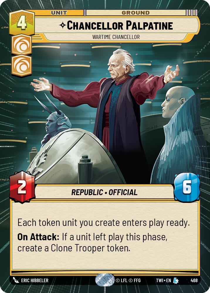 Chancellor Palpatine - Wartime Chancellor (468) (Hyperspace) (468) [Twilight of the Republic]