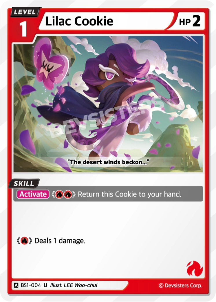 Image for Lilac Cookie (BS1-004) [BRAVE BEGINNING] - CookieRun: Braverse TCG