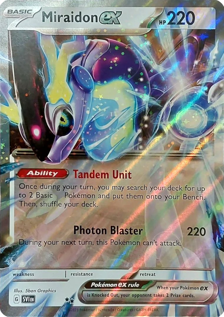 pokemon cards miraidon ex card from beginners to more experienced ones Miraidon EX 244/198 Scarlet &
