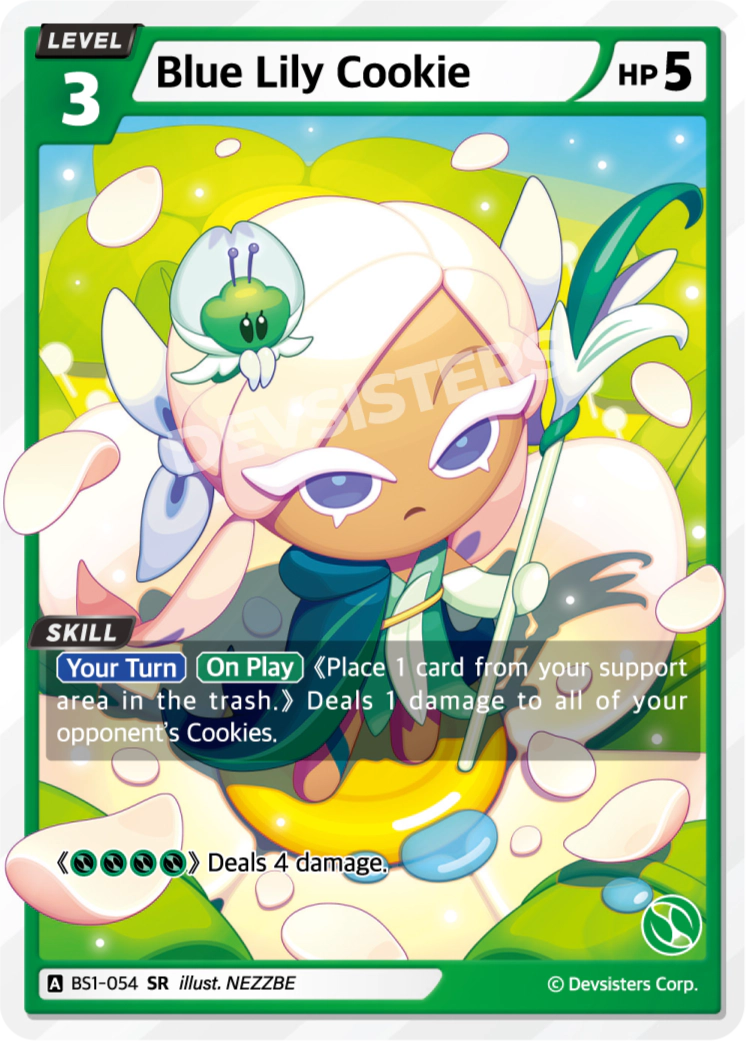 Image for Blue Lily Cookie (BS1-054) [BRAVE BEGINNING] - CookieRun: Braverse TCG