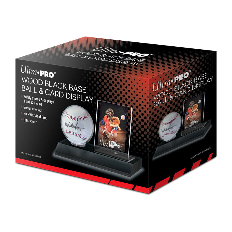 Ultra PRO: Display - Baseball & Card Wood Base (Black)