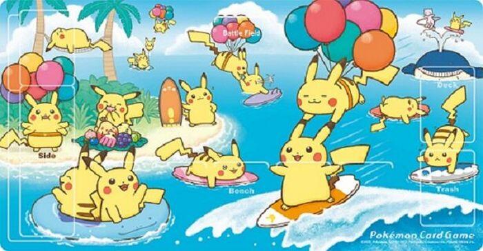 Playmat - Surfing Pikachu & Flying Pikachu (Pokemon Center Japan Exclusive)