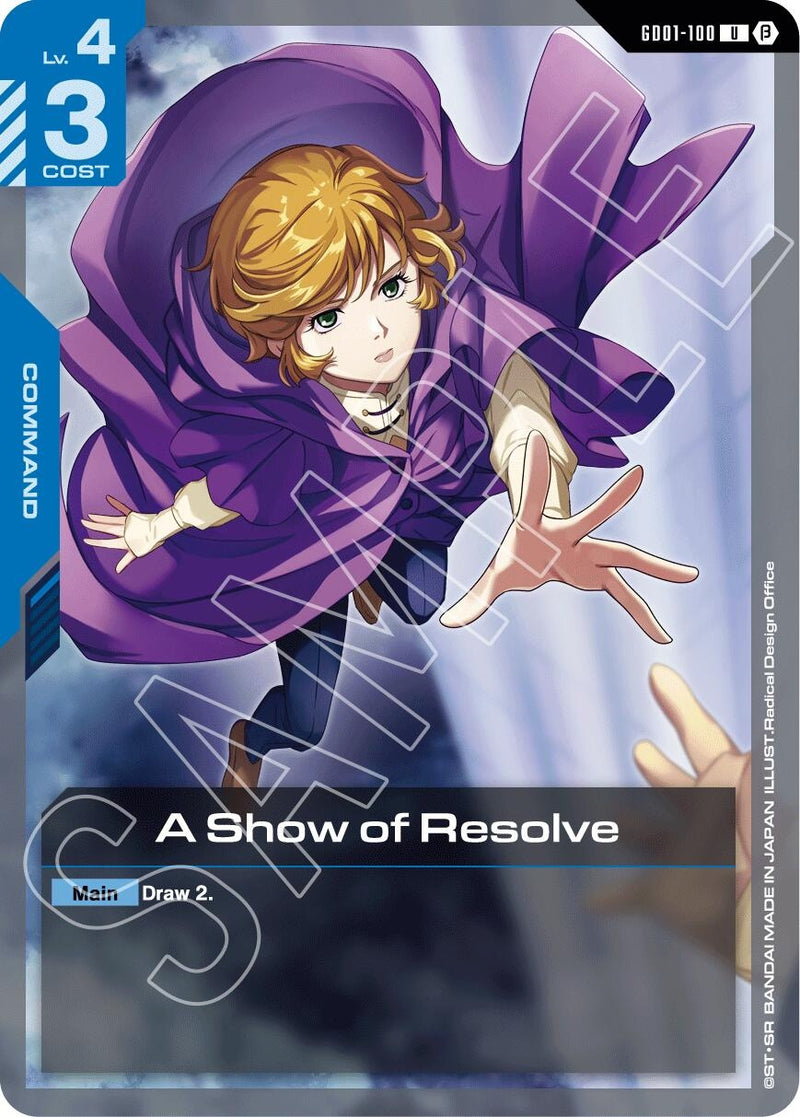 Image for A Show of Resolve (GD01-100) (GD01_b) - Gundam Card Game
