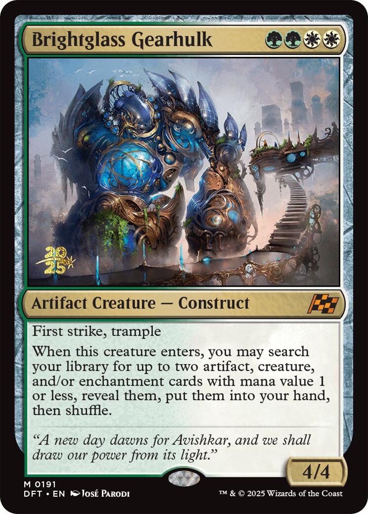 Brightglass Gearhulk [Aetherdrift Prerelease Promos]