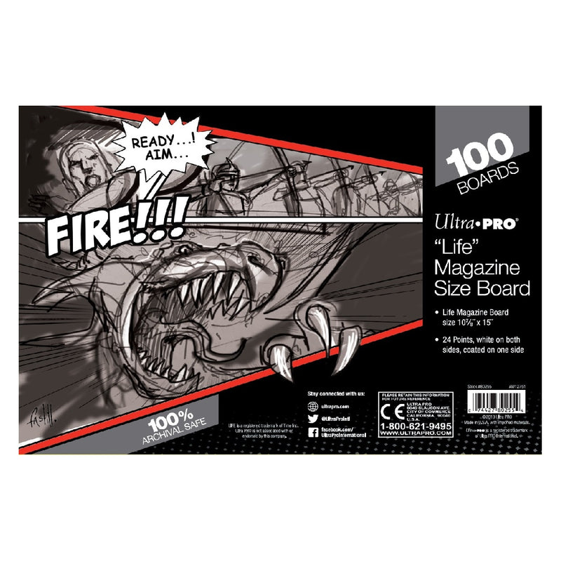 Ultra PRO: Comic Boards - Life Magazine Size (10-7 / 8" x 15" / 100-Pack)