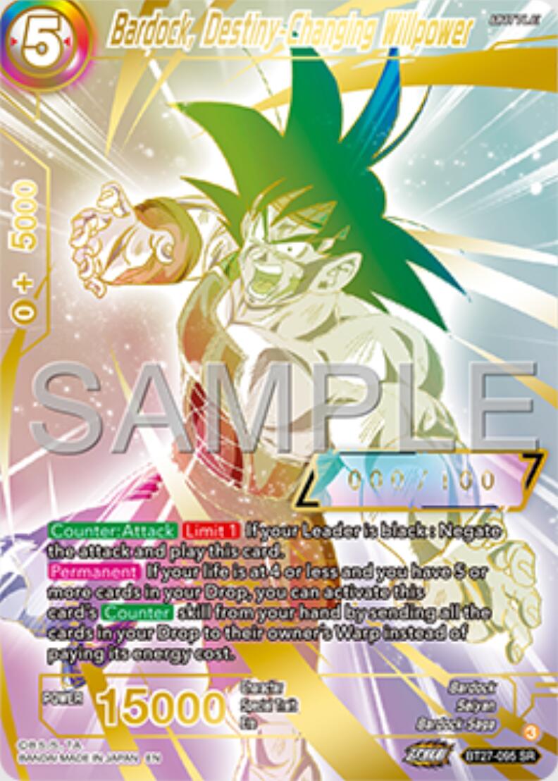 Bardock, Destiny-Changing Willpower (Serial Numbered) (BT27-095) [Hist Bardock, Destiny-Changing Willpower (Serial Numbered) (BT27-095) [Hist