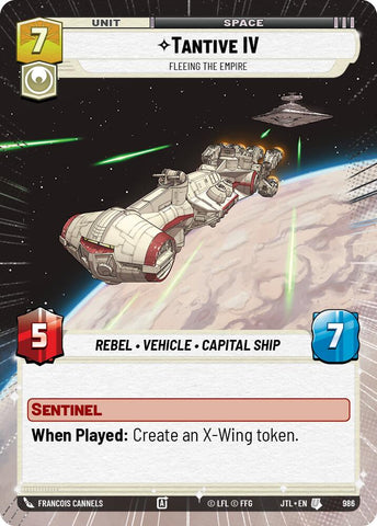Tantive IV - Fleeing the Empire (986) (Hyperspace Foil) (986) [Jump to Lightspeed]