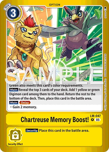 Chartreuse Memory Boost! [LM-047] (Limited Card Pack -Billion Bullet-)