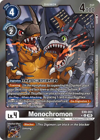 Monochromon [EX9-051] (Limited Foil) [Versus Monsters]