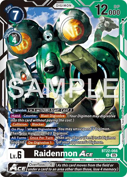 Raidenmon ACE [BT22-066] [Cyber Eden]