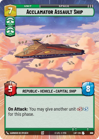 Acclamator Assault Ship (846) (Hyperspace Foil) (846) [Legends of the Force]