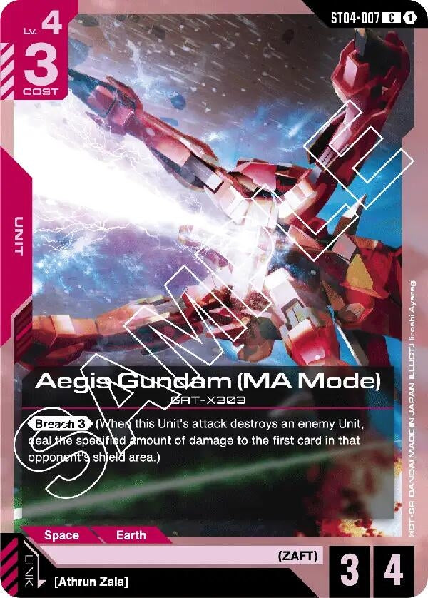 Image for Aegis Gundam (MA Mode) (ST04-007) (ST04) - Gundam Card Game