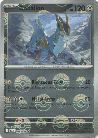Cobalion (066/086) (Poke Ball Pattern) [Scarlet & Violet: Black Bolt]