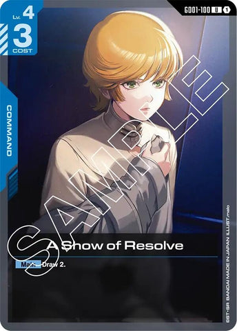 Image for A Show of Resolve (GD01-100) (GD01) - Gundam Card Game