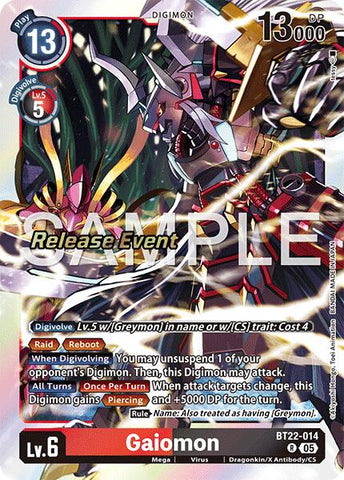 Gaiomon [BT22-014] [Cyber Eden Release Event Cards]