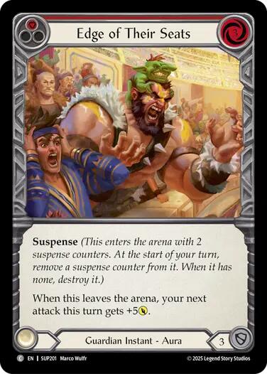 Edge of Their Seats (Red) [SUP201] (Super Slam)  Rainbow Foil