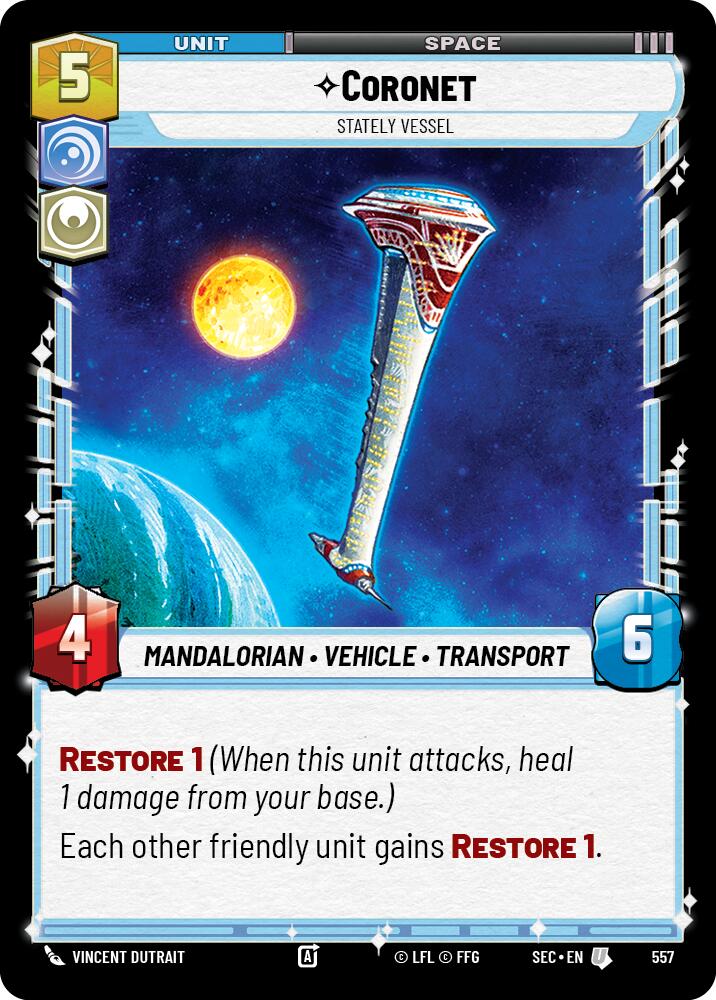 Coronet - Stately Vessel (Foil) (557) (557) [Secrets of Power]