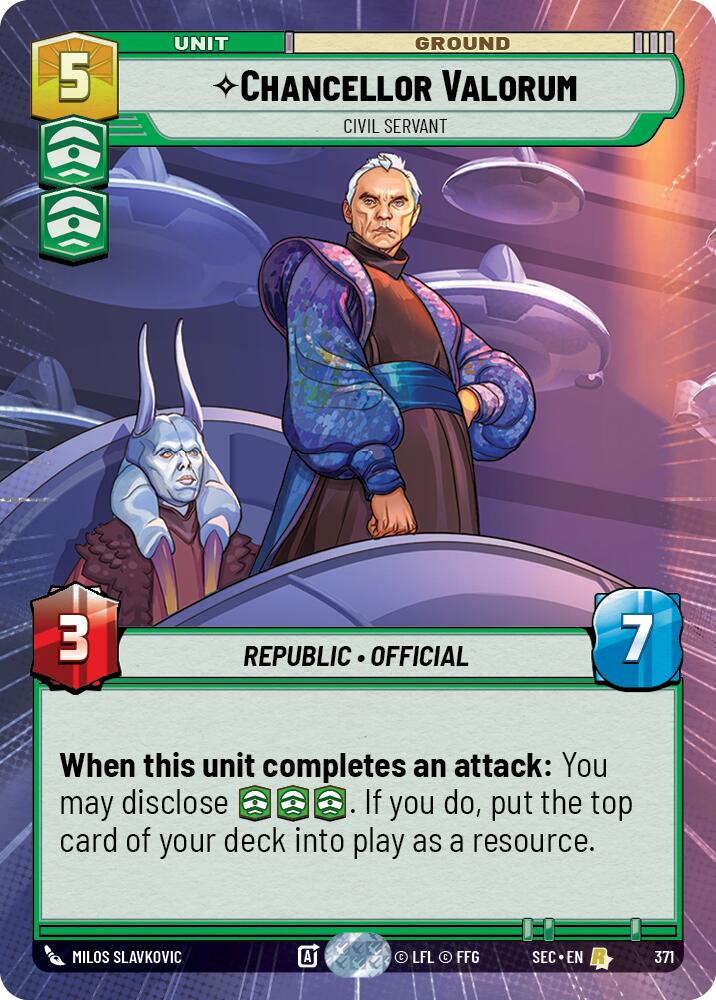 Chancellor Valorum - Civil Servant (Hyperspace) (371) (371) [Secrets of Power]