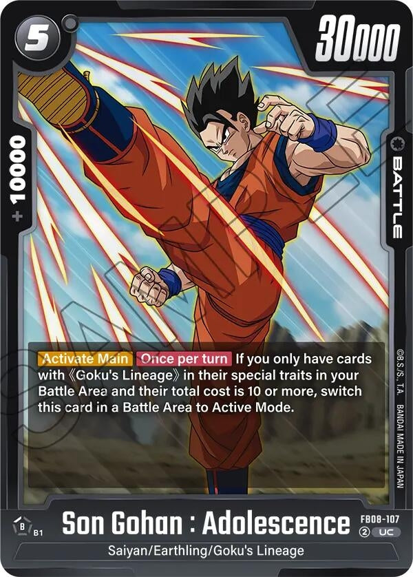 Son Gohan : Adolescence (FB08-107) [Saiyan's Pride]
