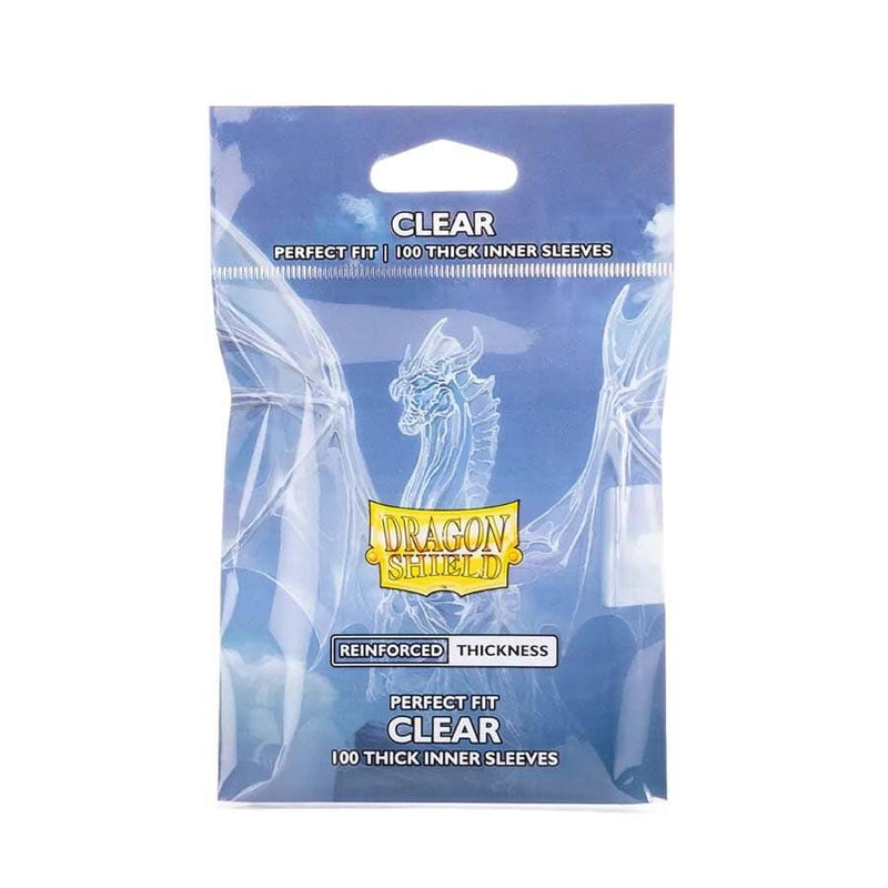 Dragon Shield: Standard Size 100ct Inner Sleeves - Perfect Fit Thick (Clear)