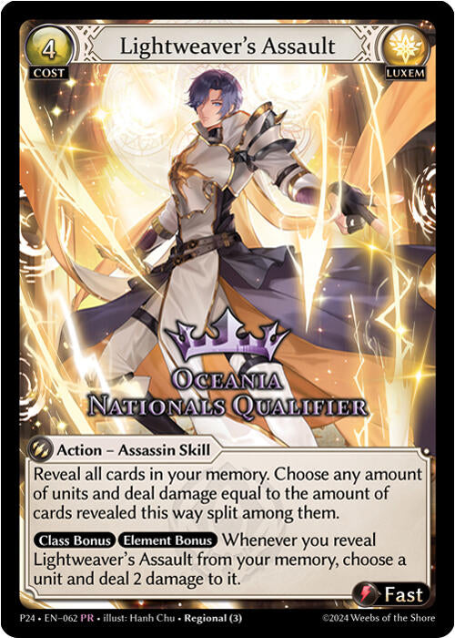 Lightweaver's Assault (Oceania Nationals Qualifier) (062) [Promotional Cards]