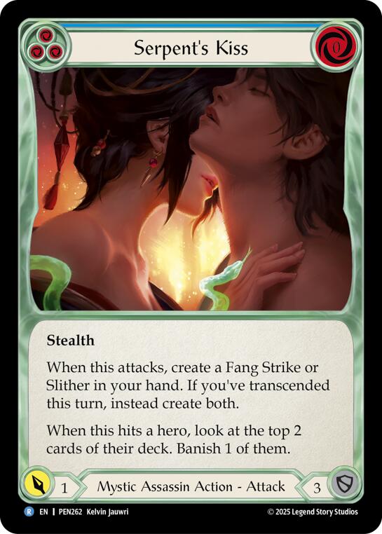 Serpents Kiss (Blue) (Rainbow Foil) [PEN262] (Compendium of Rathe)  Rainbow Foil