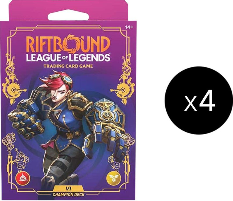 Image for Unleashed - Champion Deck (Vi) Display - Riftbound: League of Legends Trading Card Game