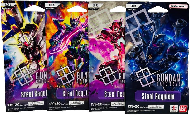 Image for Steel Requiem Sleeved Booster Pack Art Bundle [Set of 4] - Gundam Card Game