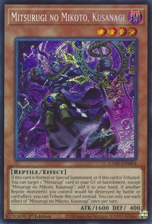 Mitsurugi no Mikoto, Kusanagi [L26D-ENM04] Secret Rare
