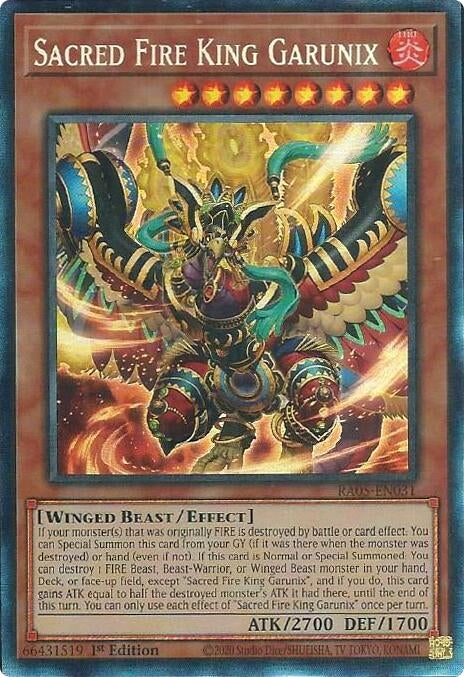 Sacred Fire King Garunix (Collector's Rare) [RA05-EN031] Collector's Rare