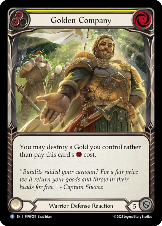 Golden Company (Yellow) [MPW054] (Mastery Pack Warrior)  Rainbow Foil