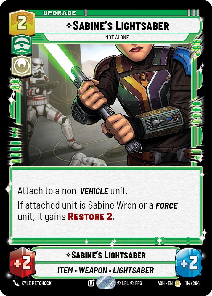 Sabine's Lightsaber - Not Alone (114/264) (114/264) [Ashes of the Empire]