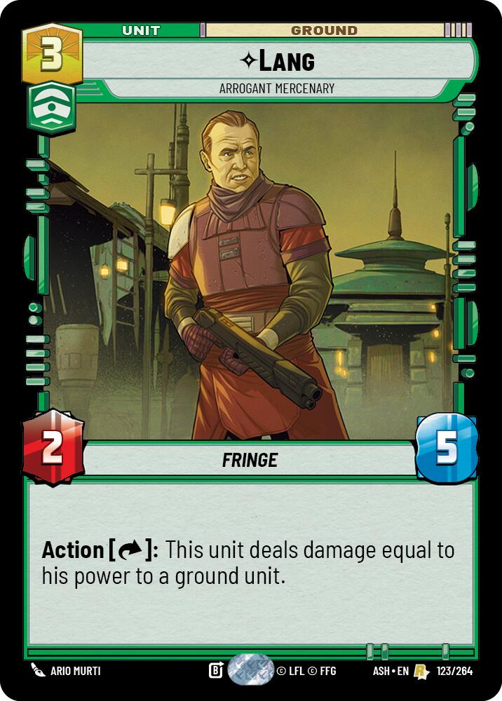 Lang - Arrogant Mercenary (123/264) (123/264) [Ashes of the Empire]