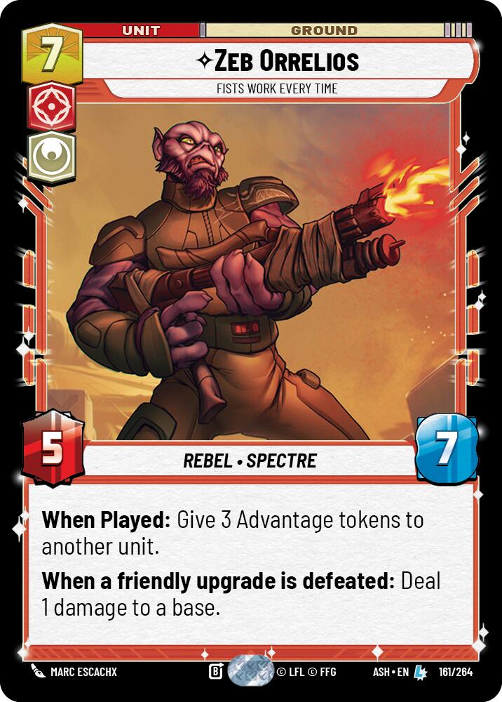 Zeb Orrelios - Fists Work Every Time (161/264) (161/264) [Ashes of the Empire]