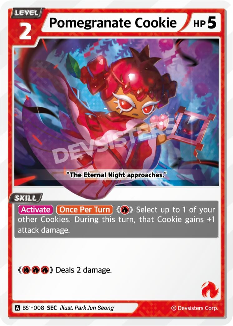 Image for Pomegranate Cookie (SEC) (BS1-008) [Brave Beginning] - CookieRun: Braverse TCG