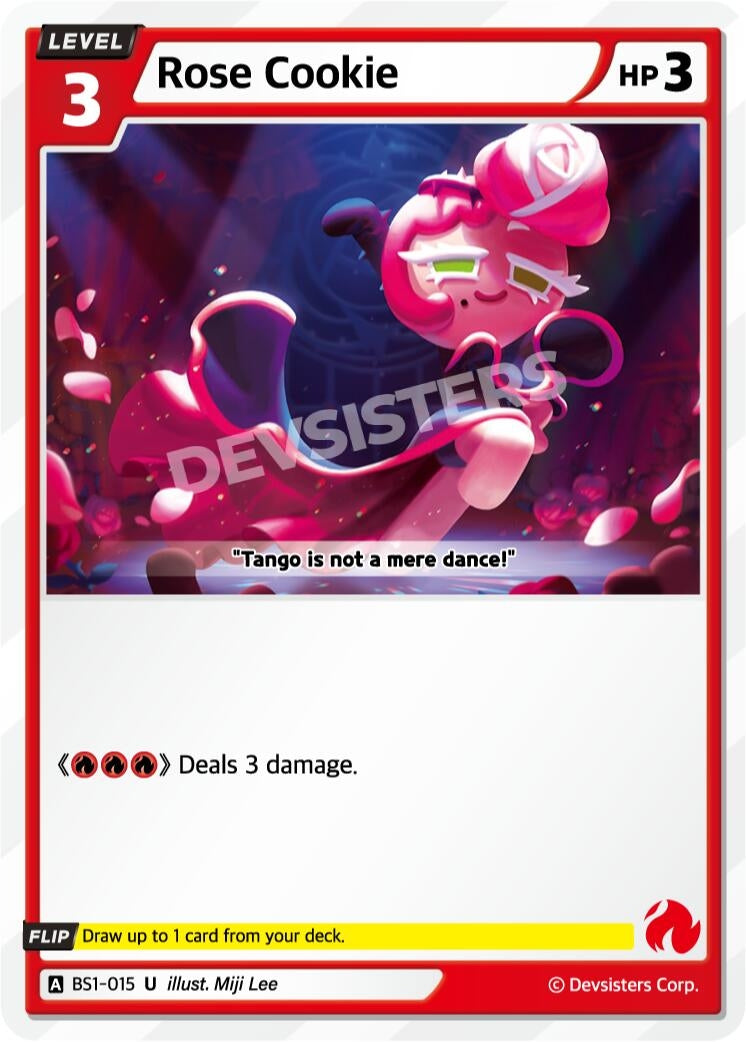Image for Rose Cookie (015) (BS1-015) [Brave Beginning] - CookieRun: Braverse TCG