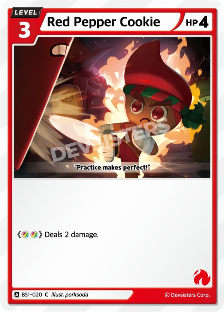 Image for Red Pepper Cookie (BS1-020) [Brave Beginning] - CookieRun: Braverse TCG