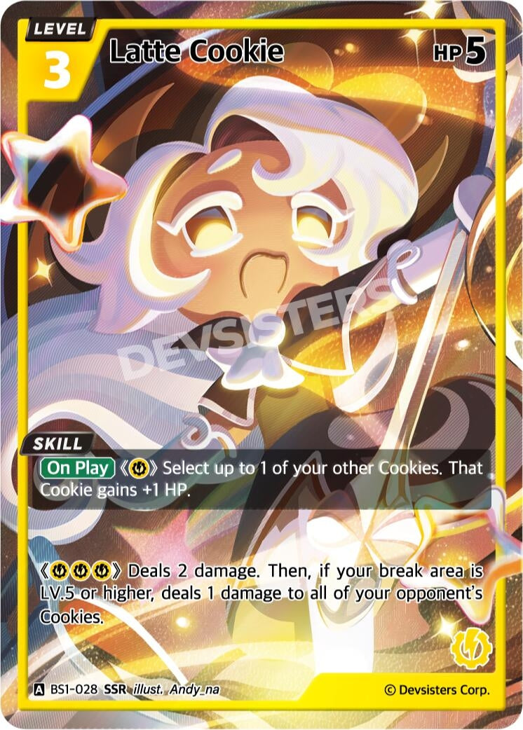 Image for Latte Cookie (SSR) (BS1-028) [Brave Beginning] - CookieRun: Braverse TCG