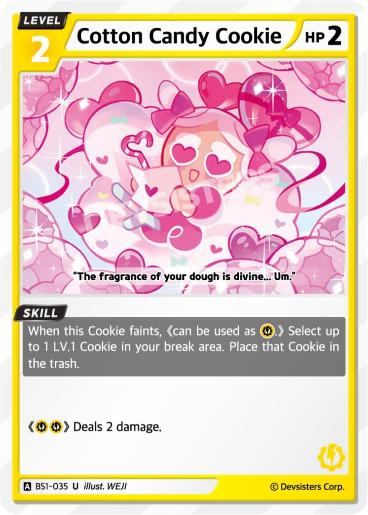 Image for Cotton Candy Cookie (BS1-035) [Brave Beginning] - CookieRun: Braverse TCG