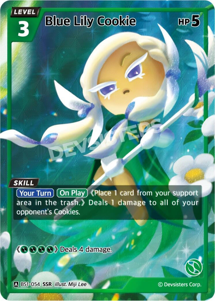Image for Blue Lily Cookie (SSR) (BS1-054) [Brave Beginning] - CookieRun: Braverse TCG