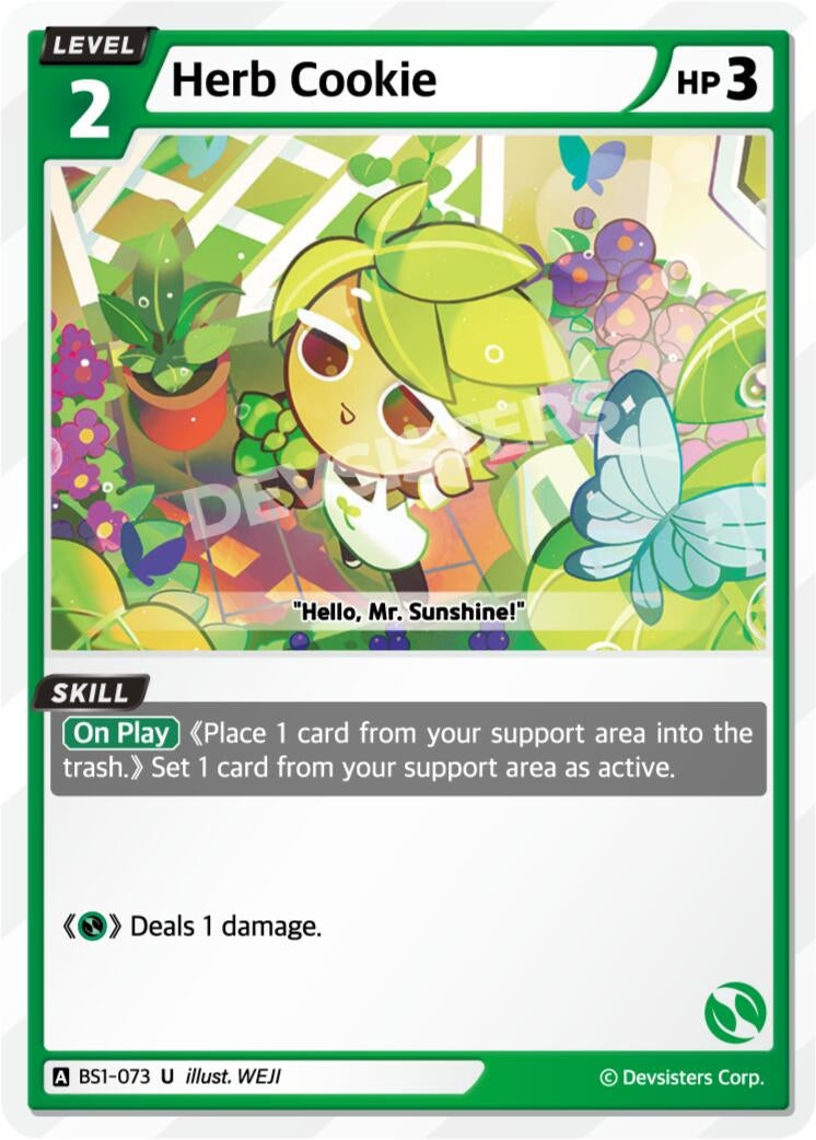 Image for Herb Cookie (BS1-073) [Brave Beginning] - CookieRun: Braverse TCG