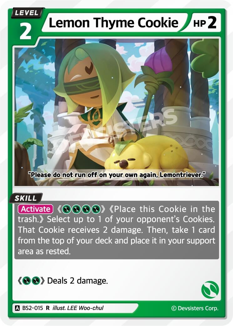 Image for Lemon Thyme Cookie (BS2-015) [Brave Beginning] - CookieRun: Braverse TCG