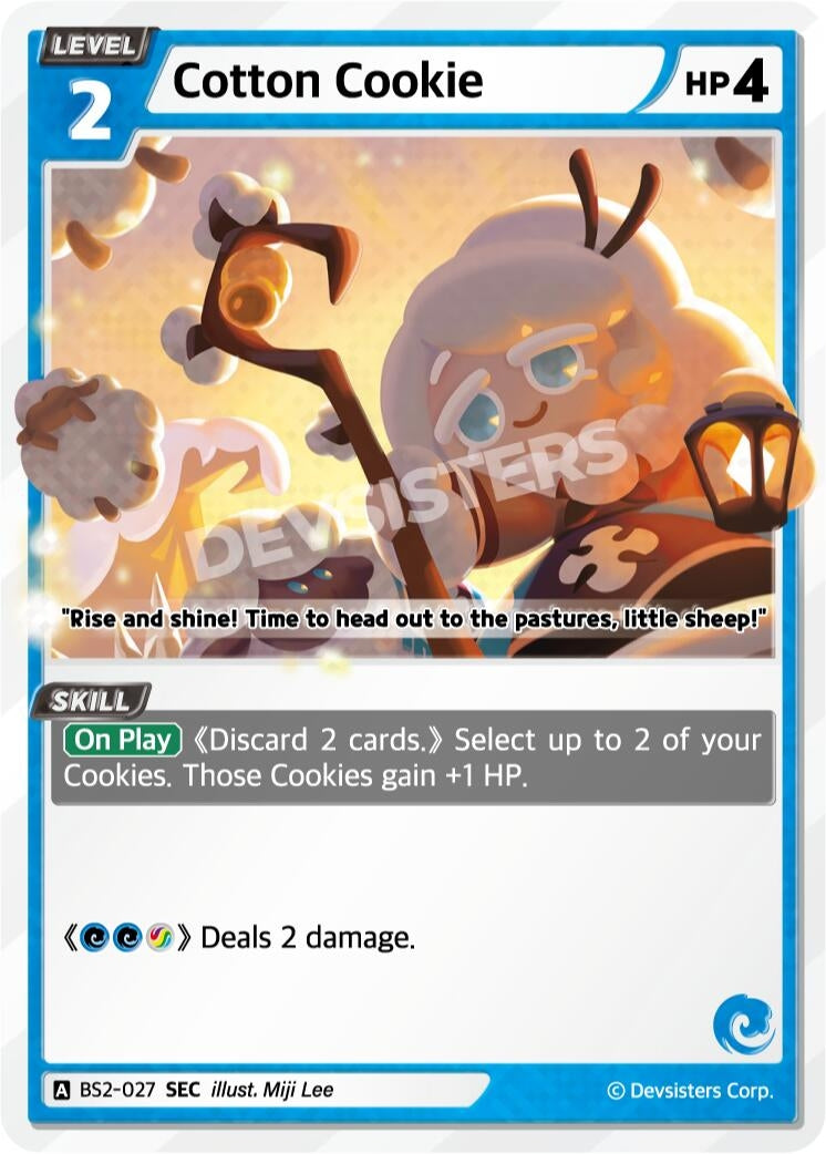 Image for Cotton Cookie (SEC) (BS2-027) [Brave Beginning] - CookieRun: Braverse TCG