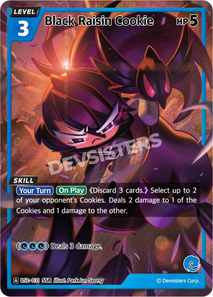 Image for Black Raisin Cookie (SSR) (BS2-031) [Brave Beginning] - CookieRun: Braverse TCG