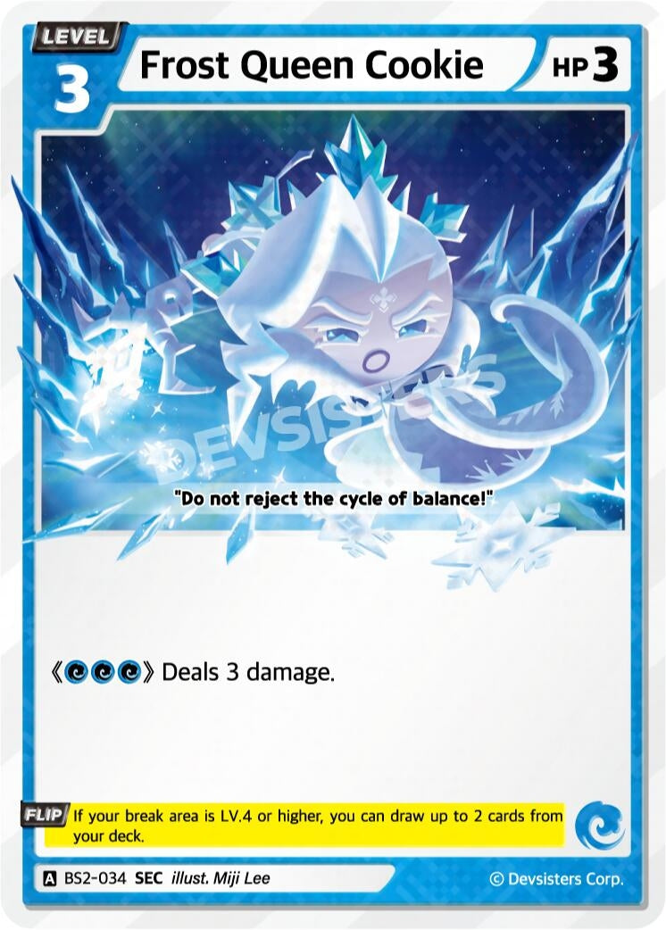 Image for Frost Queen Cookie (SEC) (BS2-034) [Brave Beginning] - CookieRun: Braverse TCG