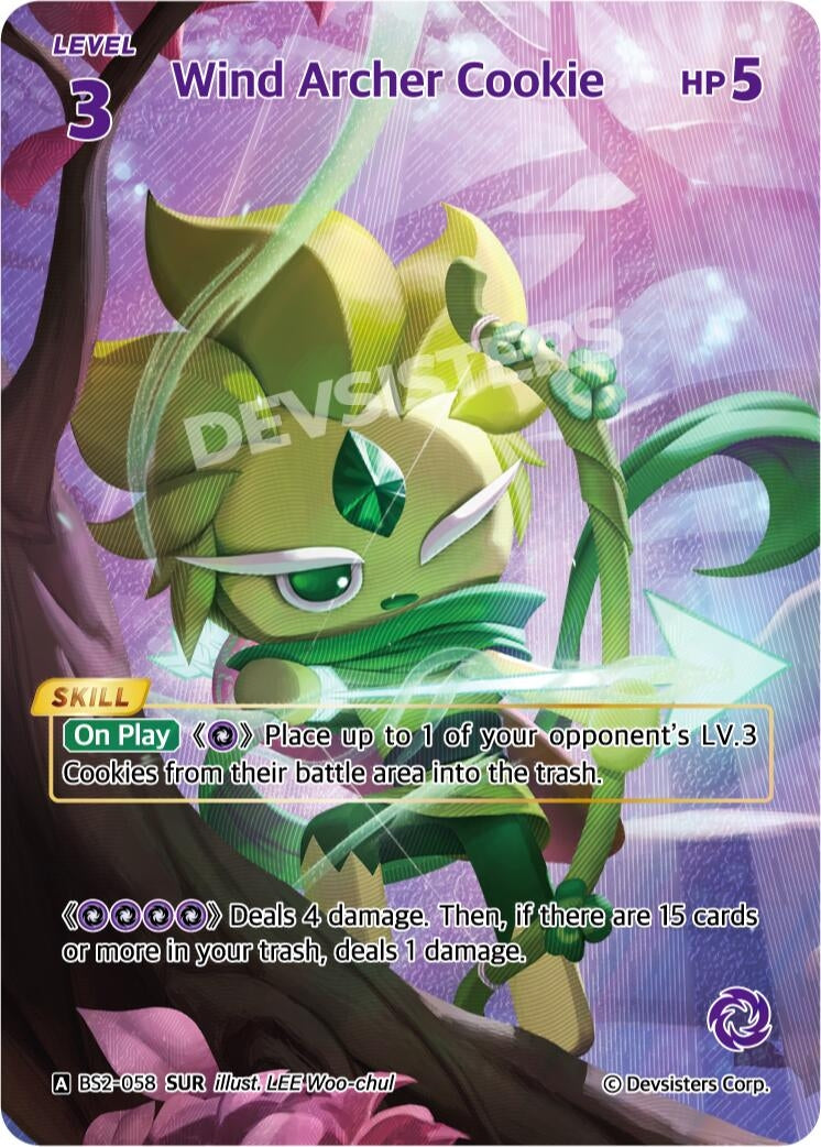Image for Wind Archer Cookie (SUR) (BS2-058) [Brave Beginning] - CookieRun: Braverse TCG