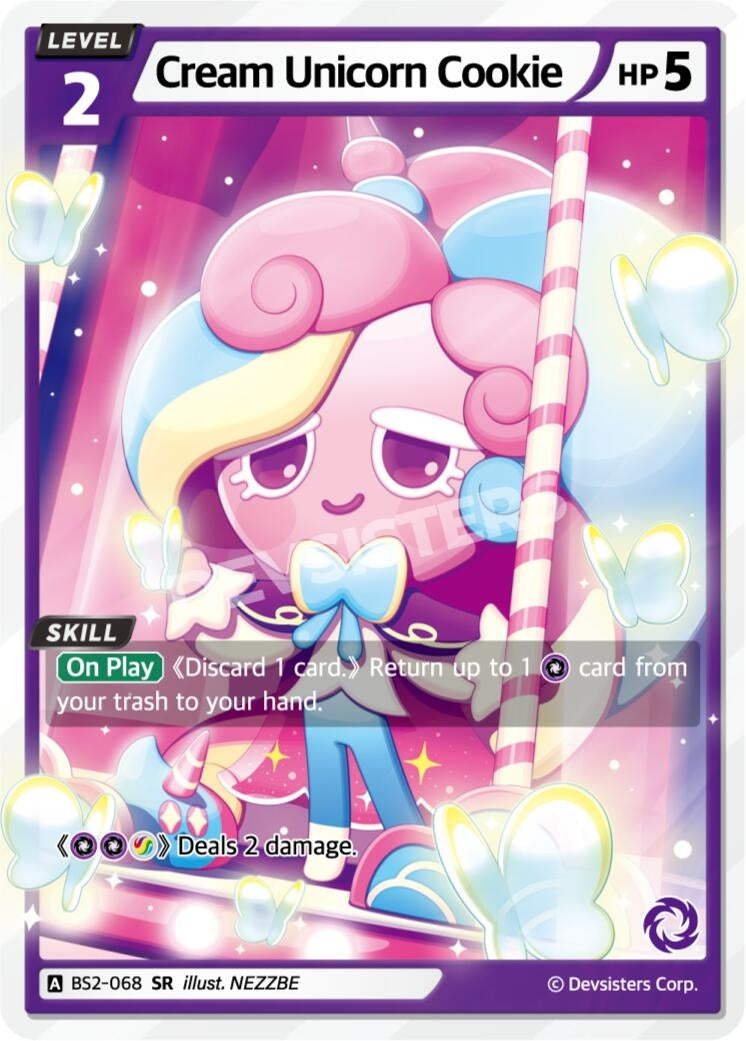 Image for Cream Unicorn Cookie (BS2-068) [Brave Beginning] - CookieRun: Braverse TCG