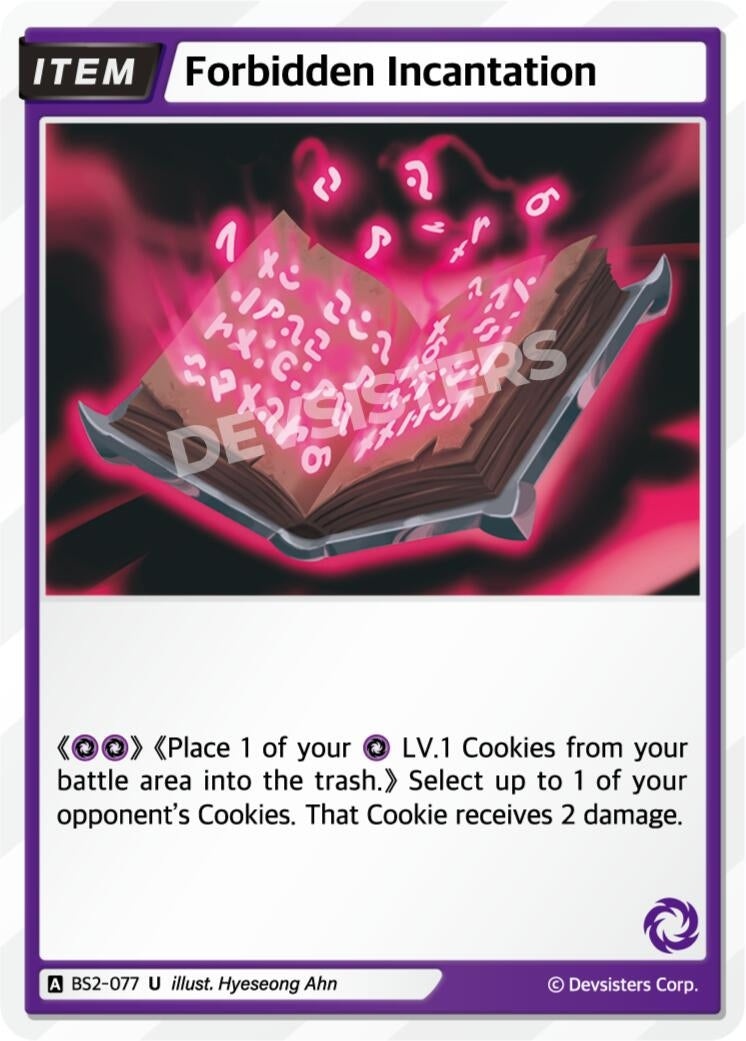 Image for Forbidden Incantation (BS2-077) [Brave Beginning] - CookieRun: Braverse TCG